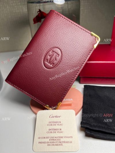 AAA Grade Cartier Maroon Business Cartier card Holder